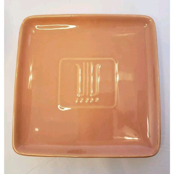 Vintage Art Deco Franciscan Ware Condiment Jars w/ Lids Underplate Pink & Maroon - Picture 4 of 13